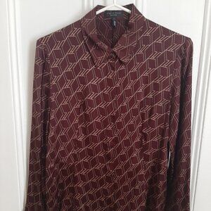 Rag & Bone Brown Silk Blouse